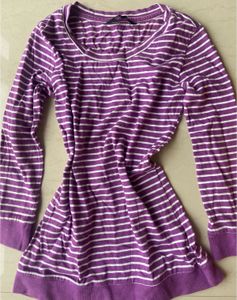 Striped tshirt elbow length sleeves