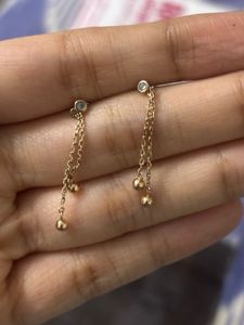 Leaf Design Gold 18kt Plated Ring&amp;RoseGold Earring
