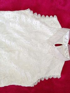 Elegant White Lace Sleeveless Top