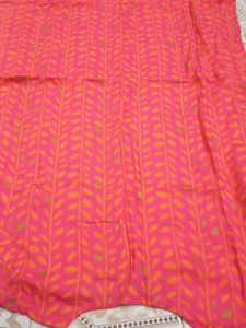 pink and lite yellow avaasa kurti