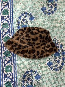 Leopard Print Fur Hat
