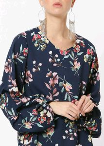 Fig V Neck Top Size - XS Colour - Navy Blue