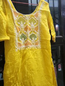 Embroidered Yellow Top