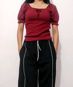 Lilac Ribbed Tank Top/elegant Maroon crop top
