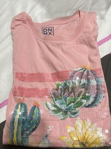 Pink Graphic Print Tee