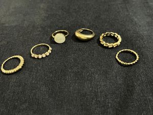 Set of 6 Gold Rings