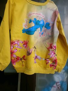 Multi Yellow Sweatshirt For Women In Xl Size
