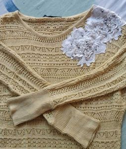 Elegant Yellow Knit Top