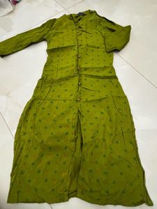 Green Printed Kurta