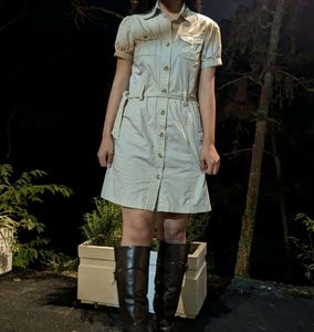 Cargo Khaki Dress.   Size- Small.       No Negotiation , Only Cash