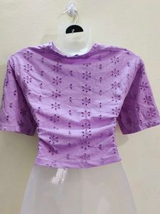 🎀Levender Cotton Top