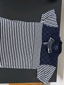 Striped &amp; Quilted Polo