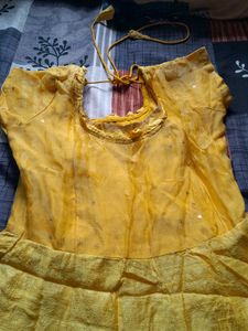 Yellow Maternity Feeding Anarkali