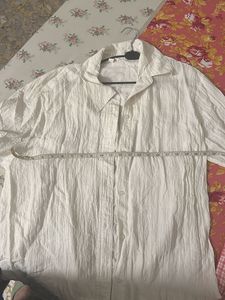 Off White Crinkled H&amp;M Shirt