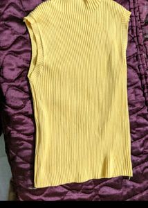 Women Stretchable Knitted Ribbed Top