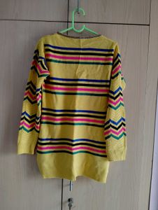 Yellow Embroidered Sweater