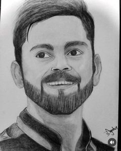 Virat Kohli Realistic Sketch Drawing