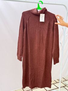 Cozy Brown Knit Dress