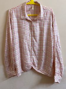 Women Casual Pink Shirt (XL)