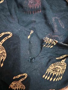 Elegant Black Printed Dress