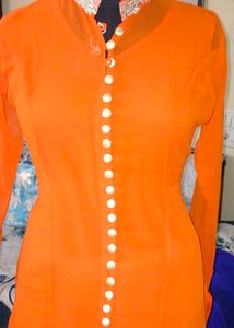 Orange Plazo Set