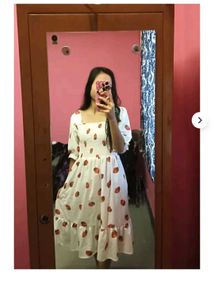 Strawberry 🍓 White Dress