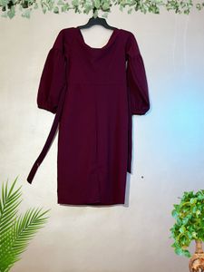 Burgundy Wrap Dress