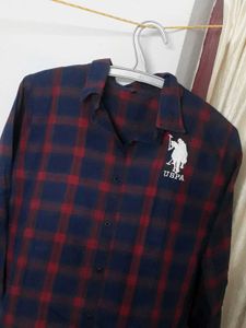 Navy Nd Red Checked Shirt Unisex