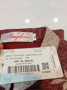 ANGLE 4 ME DESIGNER EMBROIDERED WOOLEN KURTI