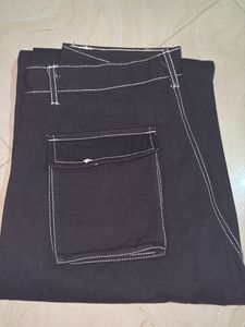 BLACK CARPENTER CARGO PANTS