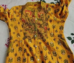 Festive/daily Wear Kurta With Side Pockets
