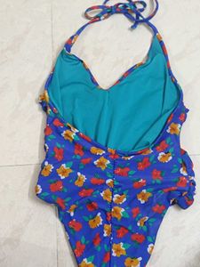 ZARA Printed halter Neck Swimsuit/bodysuit