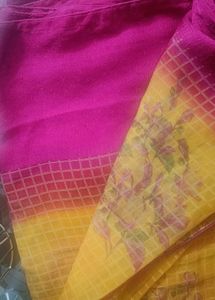 Gorgeous Pink &amp; Yellow Saree