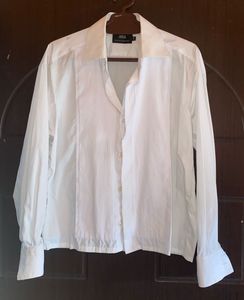 Vintage Pleated White Shirt