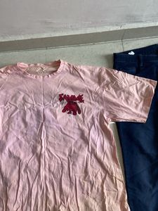 Pink Tee &amp; Denim Jeans Bundle