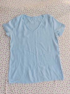 M Size Skyblue Top For Women