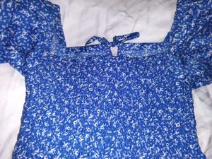 Blue Floral Mini Dress 👗