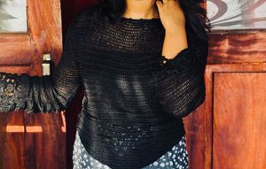 Elegant Black Knit Top