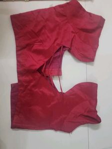 Red  Patoor Silk Blouse