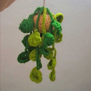 Handmade Crochet Money Plant Keychain