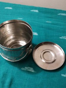 Small Steel Container With Handle