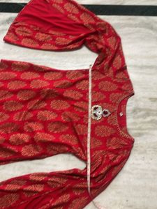 Designer Dhoti Short Kurti Set With Falling Sleeve