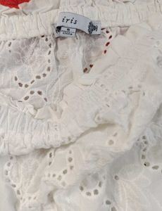White Eyelet Off-the-Shoulder Top