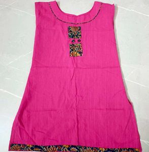 Combo Set of 2 Short Kurtis (Pink + Orange)