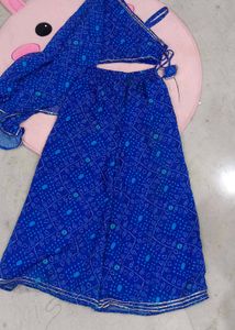 Blue Ethnic Girls Set