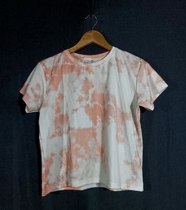 Peach & White Tee