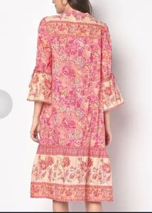 Ritu Kumar Pink Floral Bohemian dress