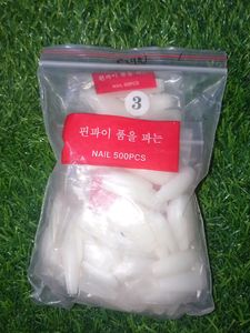 500pecs almond type full cover nail