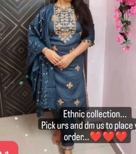 Embroidered 3 Piece Set