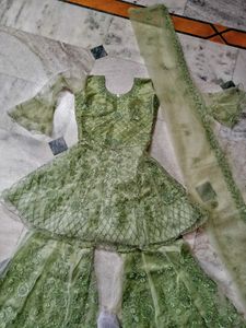 Heavy Zari Moti Resham Work Sharara/Gharara Set